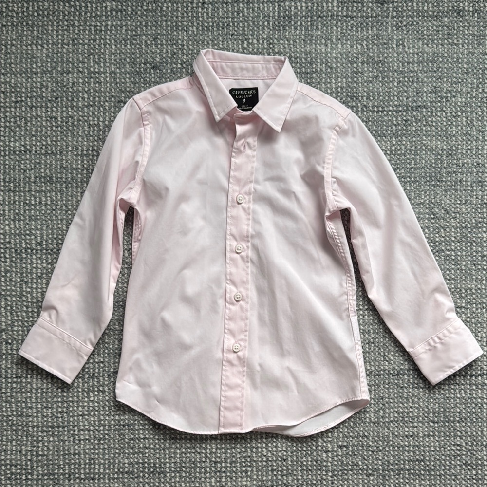 Crewcuts Pink Button Down Shirt Long Sleeve